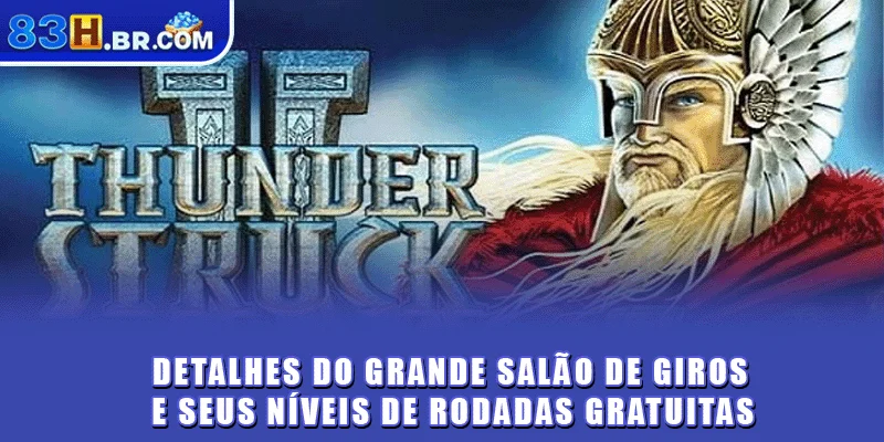 Detalhe símbolos e da tabela de pagamento do caça-níqueis Thunderstruck II